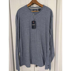 Chaps NWT Men's Size XXL Long Sleeve Shirt Blue Gray